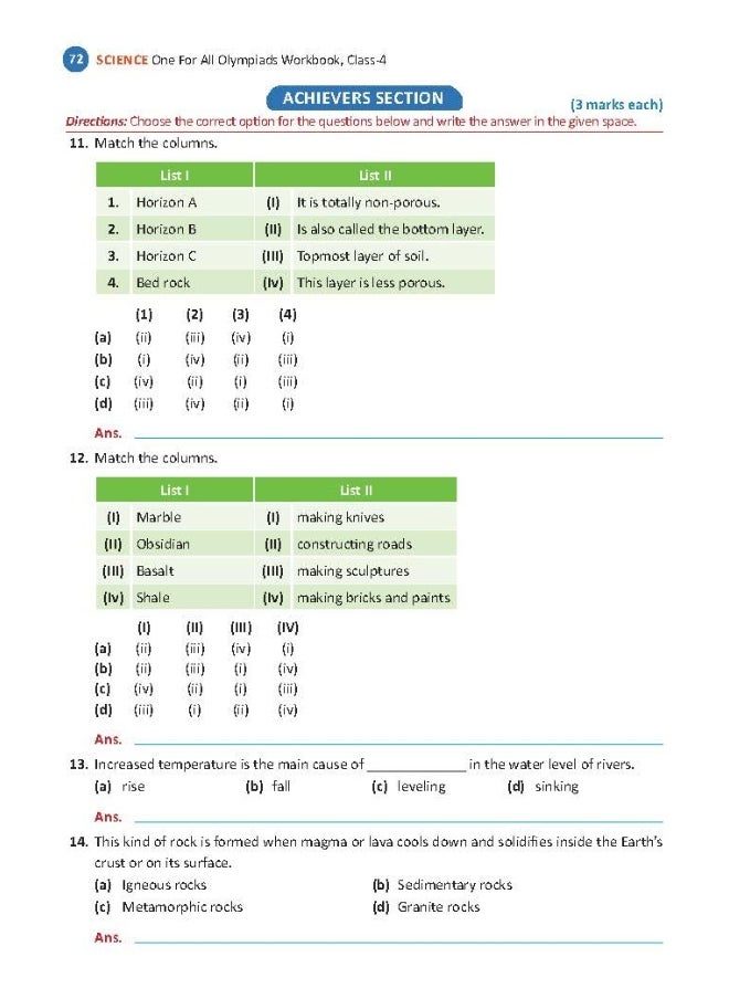 Oswaal One For All Olympiad Workbook Class 4 Science for 2024-25 Exam  - Image 5