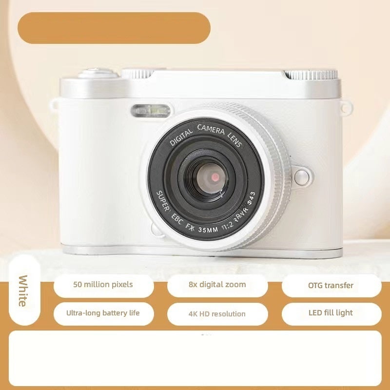 ميباي كاميرا رقمية ثنائية العدسة عالية الدقة بتصميم رجعي للأطفال - 20 ميجابكسل CCD، تقريب 8x، تصوير فوري، نقل الصور إلى الهاتف - Image 1