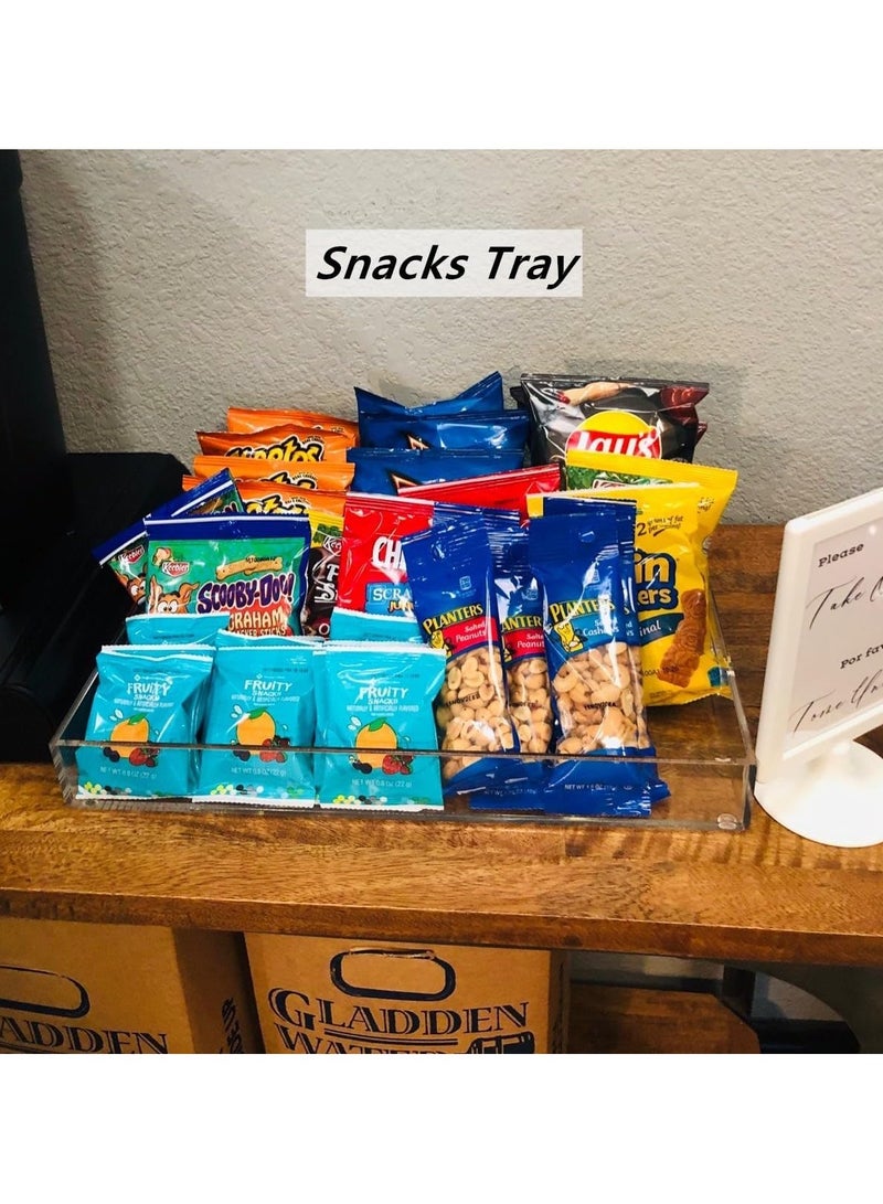 تي بي جي بي صينية أكريليك شفافة بقياس 11x14 بوصة ، صينية أكريليك مستطيلة للتزيين المنزلي، الحفلات، العثماني، المكياج، التجميل، صينية تقديم مقاومة للتسرب. - Image 4