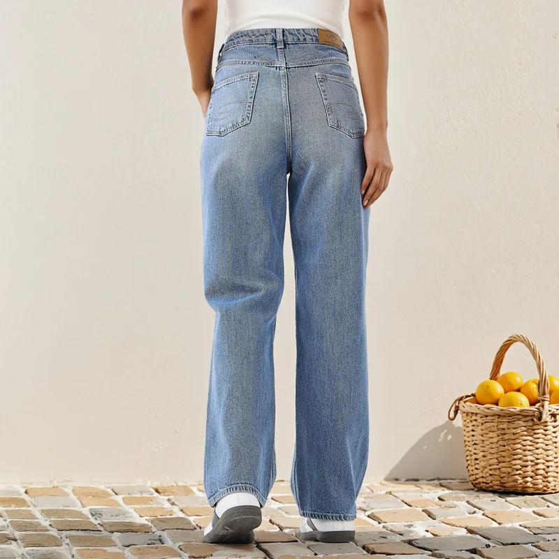 Lee Cooper Lee Cooper High Rise Straight Fit Jeans