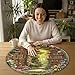 Artipuz 1000 Piece Round Jigsaw Puzzle for Adults Enchanted Library Archway 266in Diameter Circular Forest Bookcase Scene Fantasy Wall Art for Book Lovers - Image 4