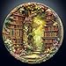 Artipuz 1000 Piece Round Jigsaw Puzzle for Adults Enchanted Library Archway 266in Diameter Circular Forest Bookcase Scene Fantasy Wall Art for Book Lovers - Image 2