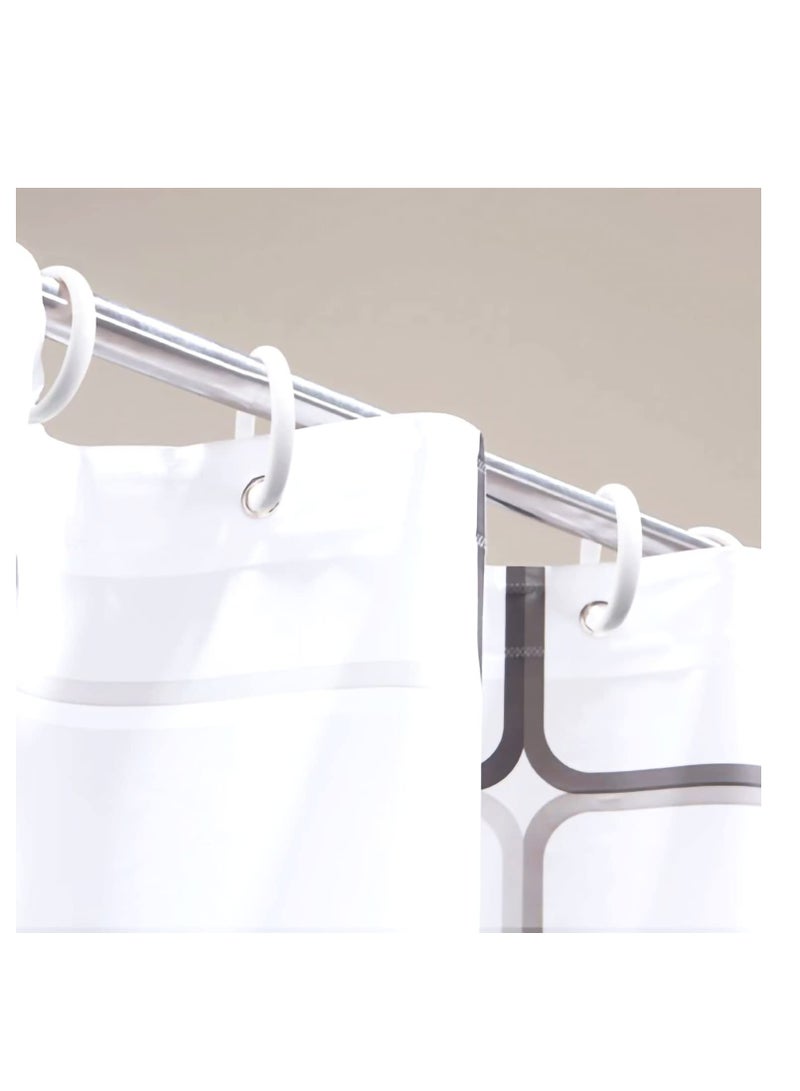 SYOSI 12 PCS White Plastic Shower Curtain Rings, Easy Snap Closure Shower Curtain  - Image 4