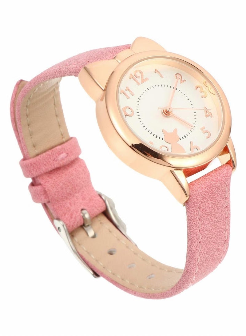 يراقب فتيات الكوارتز للأطفال- مقاوم للماء لطيف مع نمط كاتونيا القط ، وينغنز حركة اليابانية أطفال - Image 3