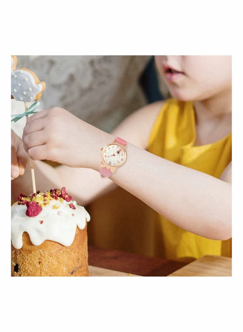 يراقب فتيات الكوارتز للأطفال- مقاوم للماء لطيف مع نمط كاتونيا القط ، وينغنز حركة اليابانية أطفال - Image 4