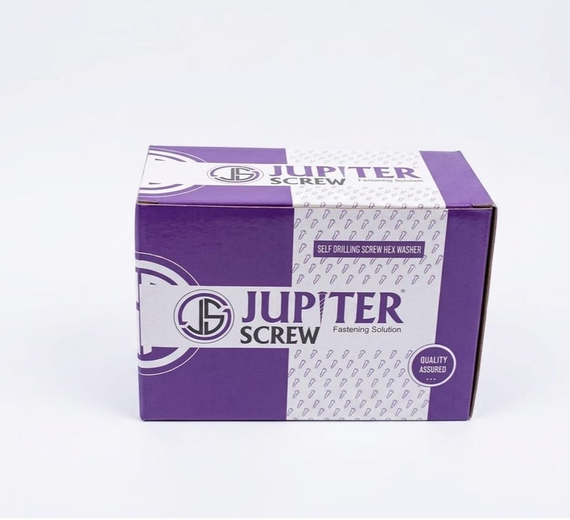 Jupiter SDS Hex Washer Head Stainless Steel Screws (14x2' inch) Bonded EPDM Washer, Slotted Hex Head Box of 270 pieces - Image 4