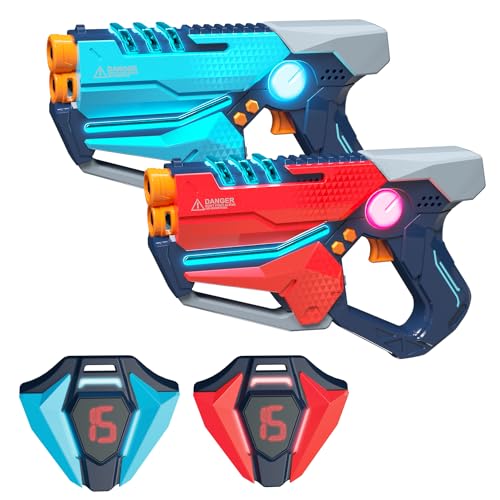 TG BLOCKS Laser Tag Set of 2, Lazer Tag Game with LED Score Display Vests for Kids,Teens & Adults, Birthday Gift Toys for Kids Ages 8 9 10 11 12+Year Old Boy & Girls - Image 1
