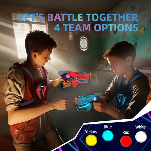 TG BLOCKS Laser Tag Set of 2, Lazer Tag Game with LED Score Display Vests for Kids,Teens & Adults, Birthday Gift Toys for Kids Ages 8 9 10 11 12+Year Old Boy & Girls - Image 4