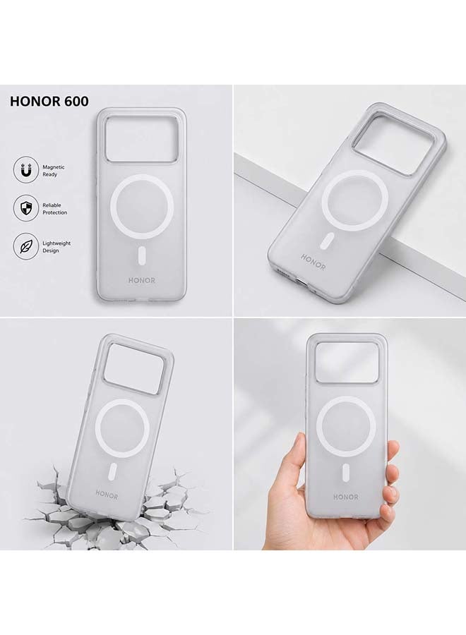 Honor 600 Genuine Protective Magnetic Charging Phone Case Cover, Matte White - Image 2
