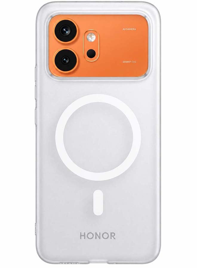 Honor 600 Genuine Protective Magnetic Charging Phone Case Cover, Matte White - Image 3