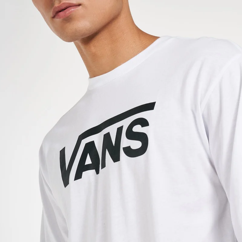 VANS White Men's Classic Long Sleeves T-Shirt for Men | Best Price UAE