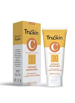 TruSkin Naturals Truskin Mineral Face Sunscreen Spf 30 Mineral Sunscreen For Face With Zinc Oxide Vitamin C & Vegan Marine Collagen Reef Safe Sunscreen For Sensitive Skin 1.7 Fl Oz  - Image 2