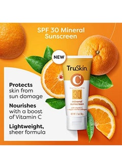 TruSkin Naturals Truskin Mineral Face Sunscreen Spf 30 Mineral Sunscreen For Face With Zinc Oxide Vitamin C & Vegan Marine Collagen Reef Safe Sunscreen For Sensitive Skin 1.7 Fl Oz  - Image 5