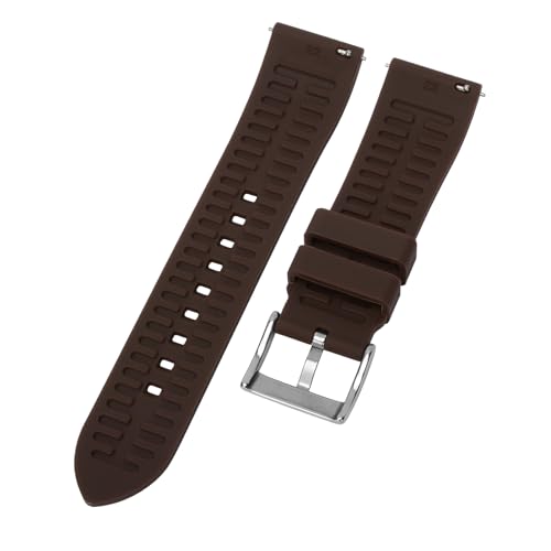 TStrap Silicone Watch Band for Men - Brown Quick Release Watch Band for Women Soft - Waterproof Smart Watch Bracelet Clasp - Correa de Silicona para Reloj Replacement - 18mm 19mm 20mm 21mm 22mm 24mm - Image 3