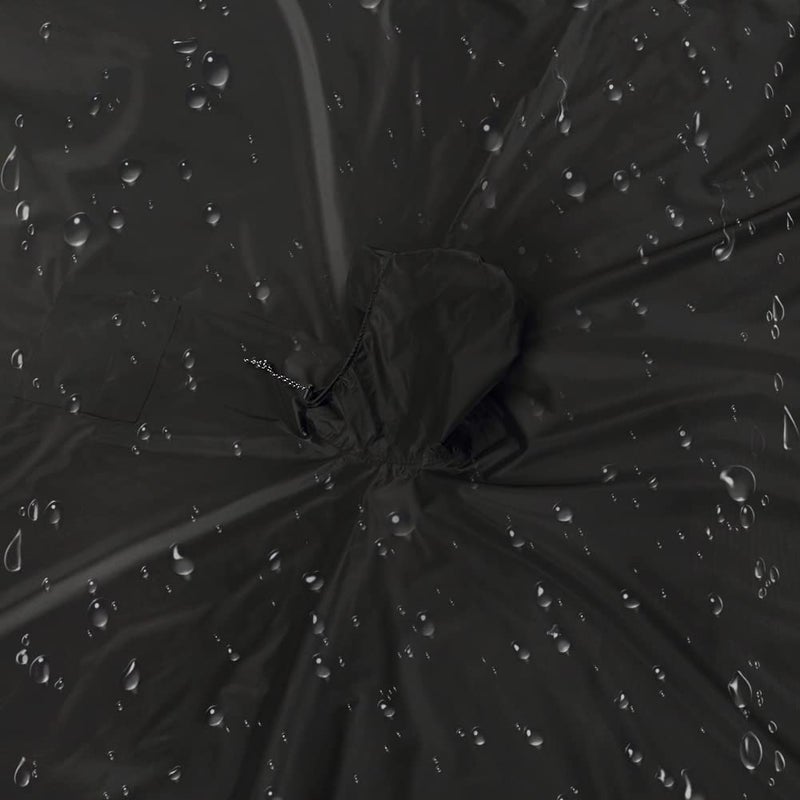 Hooded Rain Poncho with Pocket Waterproof Lightweight Reusable Unisex Raincoat for Hiking Camping Outdoor Work - Image 3