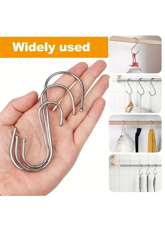 30 Pcs Large Stainless Steel Hooks Rust Proof Heavy Duty For Kitchen Bathroom - Image 2