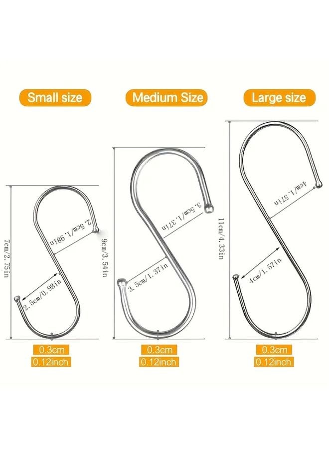 30 Pcs Large Stainless Steel Hooks Rust Proof Heavy Duty For Kitchen Bathroom - Image 4