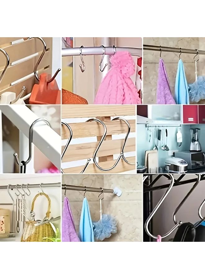 30 Pcs Large Stainless Steel Hooks Rust Proof Heavy Duty For Kitchen Bathroom - Image 3