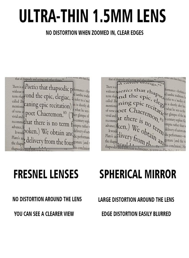 CHANGAIDA 3X Large Full Page Handheld Fresnel Magnifying Glass for Reading Small Prints, Crafting, Low Vision Seniors - Image 4