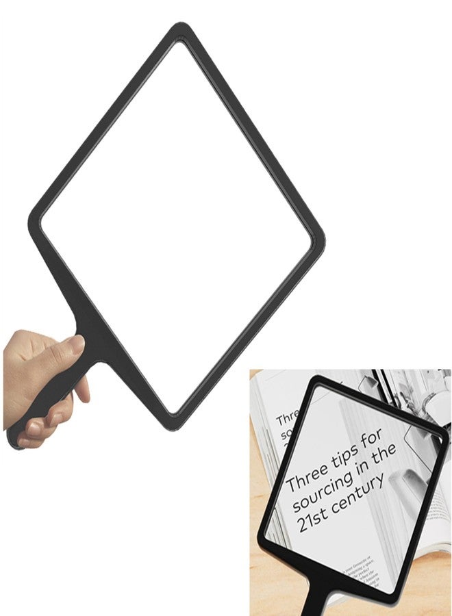CHANGAIDA 3X Large Full Page Handheld Fresnel Magnifying Glass for Reading Small Prints, Crafting, Low Vision Seniors - Image 1