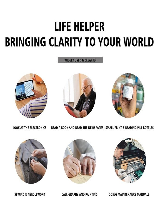 CHANGAIDA 3X Large Full Page Handheld Fresnel Magnifying Glass for Reading Small Prints, Crafting, Low Vision Seniors - Image 5