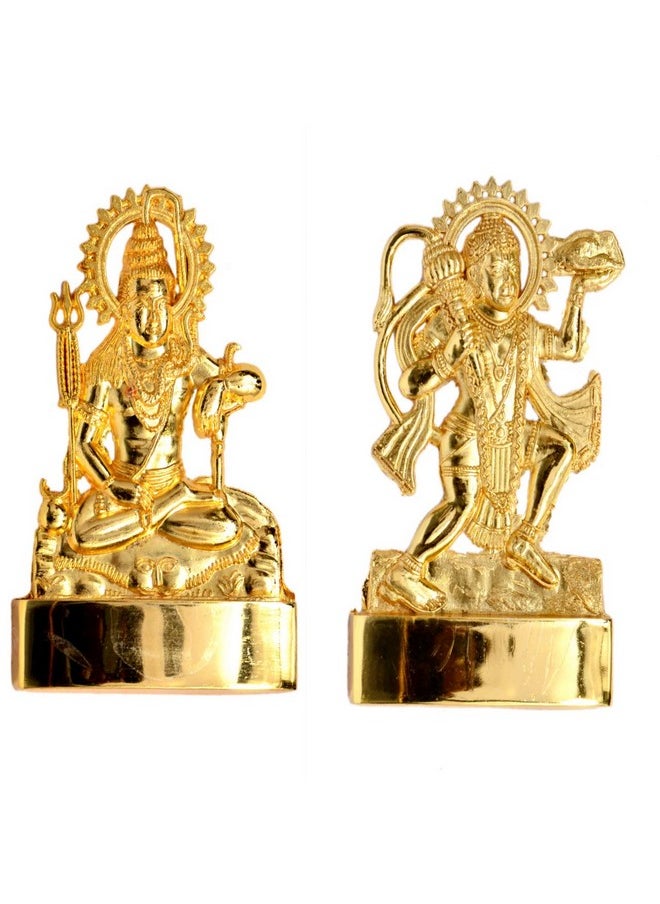 AKS God Shiva and Hanumanji Gold Plated Statue - Idol for Pooja, Car Dashboard, Home, Office Décor, Gifting Decorative Showpiece, Temple Gift (Zinc, Golden). - pzsku/ZBAB4501A8648F1D27CA5Z/45/_/1741429351/5c1e48ee-5d38-4495-bf27-bc95c94a33c3