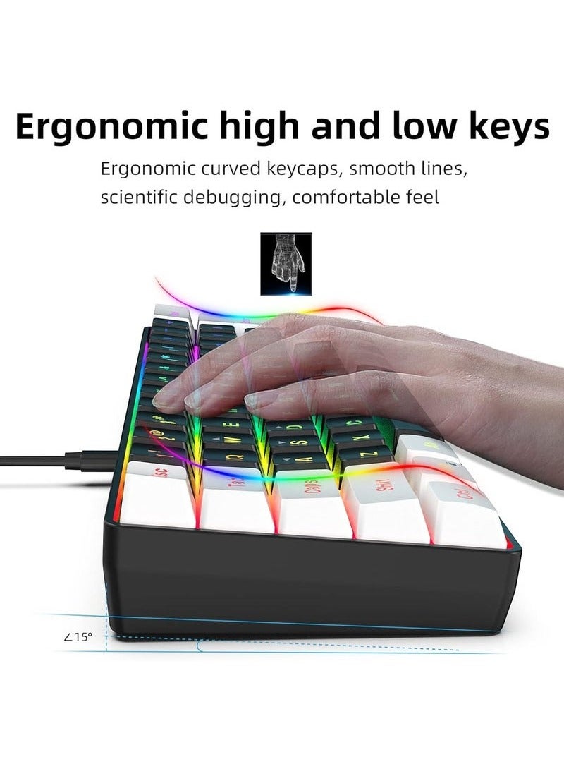 61 Keys RGB Gaming Keyboard 60% Mini Wired Waterproof For Gamer - Image 5