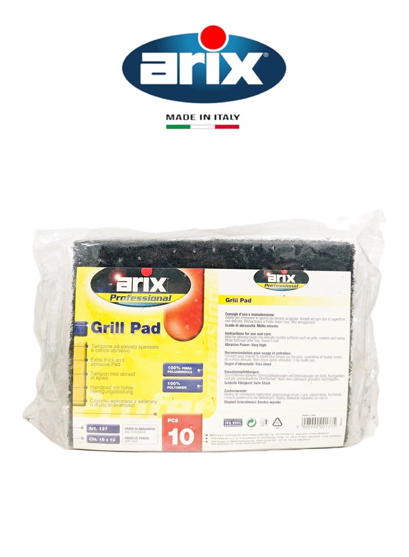 arix وسادة الشواء الاحترافية من أريكس - فرك كاشط ثقيل لل تنظيف الصعب - Image 1