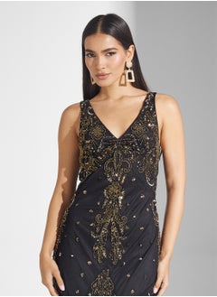 Amelia Rose V-Neck Maxi Dress  - Image 3