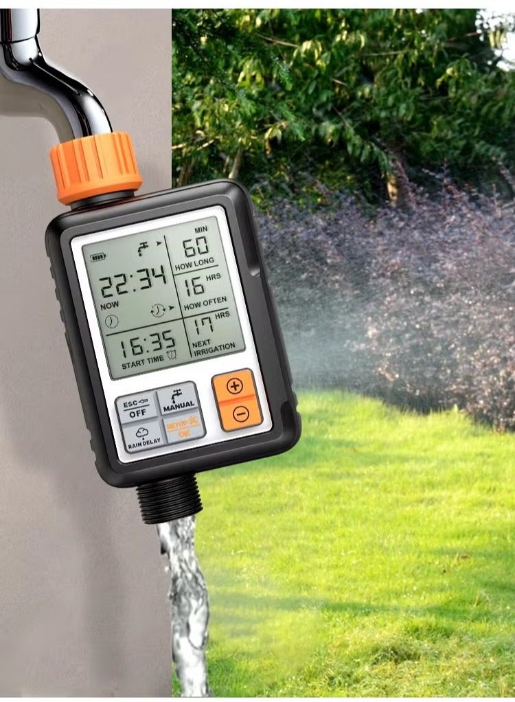 PRIMO PLUS Large Screen Automatic Watering Timer Black/Orange - Image 4