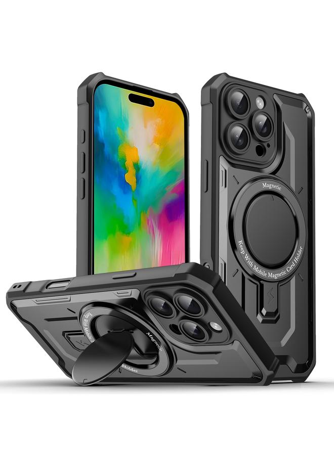 S-TOP Case For iPhone 16 Pro Invisible Bracket MagSafe Magnetic Phone Case - Image 1