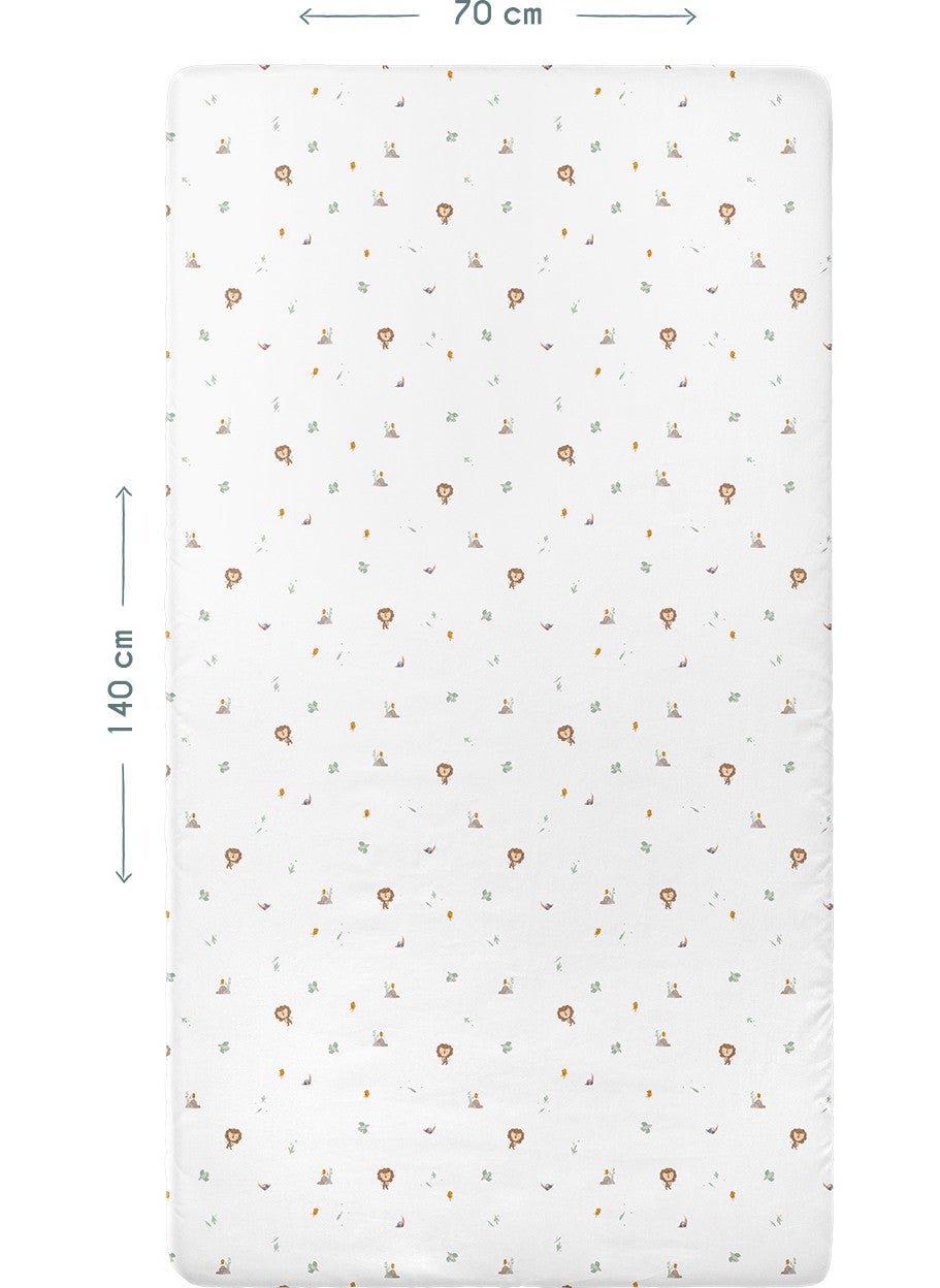 Casadora Baby Simba 100% Cotton Satin Baby Fitted Sheet - 70X140 cm  - Image 2