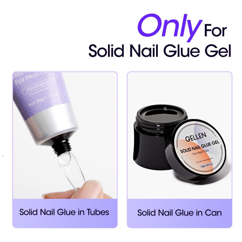 Gellen Solid Gel Nail Glue Remover Spray, 60ML Nail Glue Remover for Press On Nails Acrylic Nails Fake Tips, Acetone Free Soak Off Press-on Nail Removers Glue Off, Not UV Gel Polish Removers - Image 2