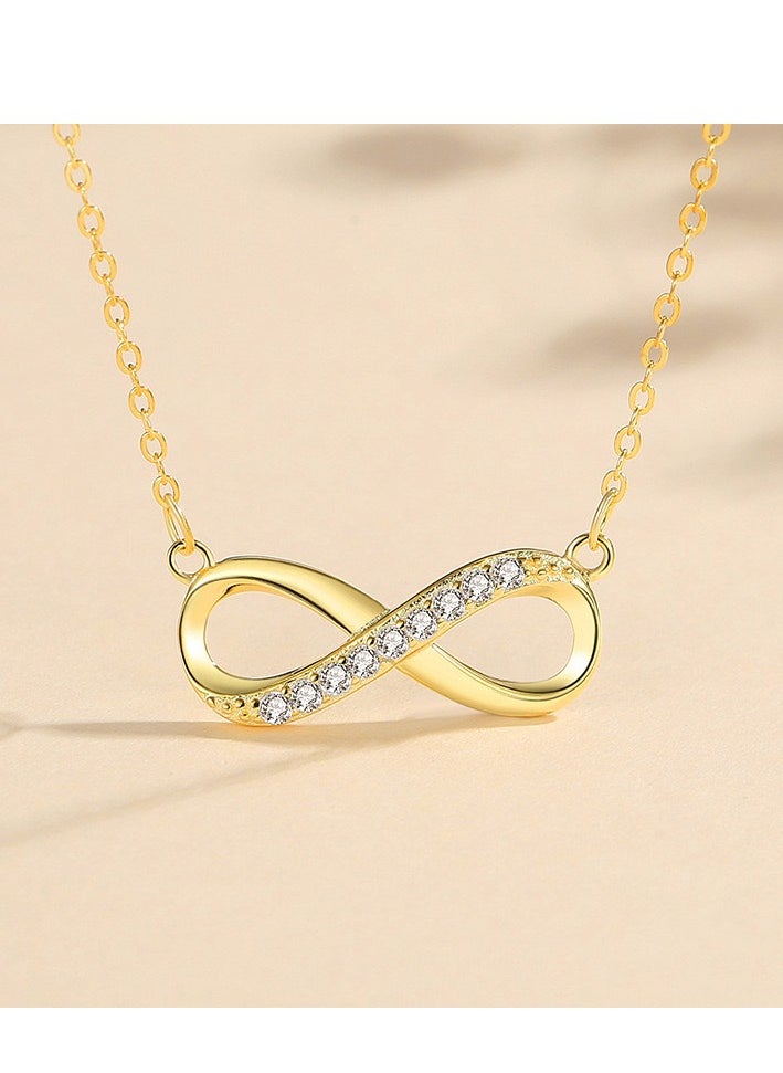 SYNSYB 925 Sterling  Necklace  Earrings Jewelry Sets with Gift Box Gold Plated Diamond Women Necklace Mother's Day Gift for Women Girls  - Image 4