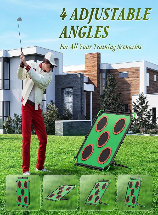 IGRL Golf Game, Golf Chipping Game Set with 4 Adjustable Angles & Sturdy Metal Tube, Portable Golf Target Game for Adults with Club, Balls, Mat & Carry Bag, Indoor Outdoor Backyard Lawn Gifts for Men - Image 2