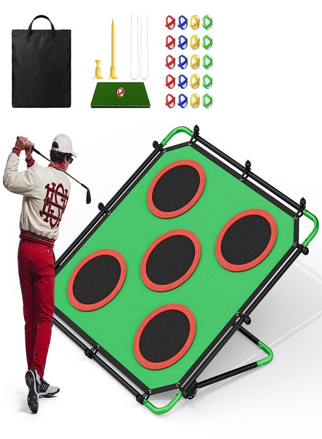 IGRL Golf Game, Golf Chipping Game Set with 4 Adjustable Angles & Sturdy Metal Tube, Portable Golf Target Game for Adults with Club, Balls, Mat & Carry Bag, Indoor Outdoor Backyard Lawn Gifts for Men - Image 1