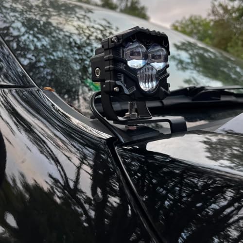 KMFCDAE Ditch led Fog Light Brackets Hood Hinges Mount LED Pods Work Lighting Bracket Compatible with Ford Ranger 2023 2024 2025 (No Drilling) - Image 4