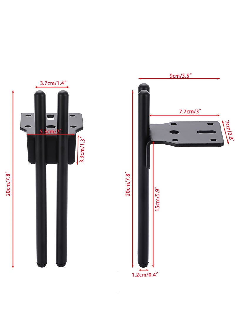 SYOSI - 4pcs Modern Black Iron Furniture Support Legs, Metal Feet for Diy TV Cabinet, Ottoman, Cupboard, Sofa and More, 15cm - Image 1
