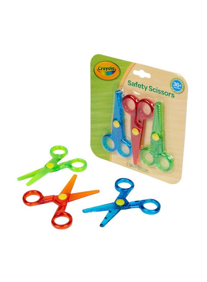 Crayola Toddler Safety Scissors (3 Pack), Blunt Tip Training Scissors for Preschool, Kids Art Supplies, Right & Left Handed, 3 Styles - Image 2