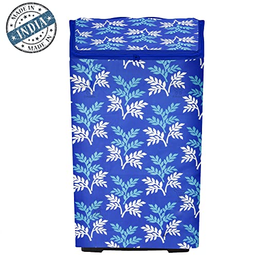 E-Retailer Washing Machine Cover for Top Load 5kg to 7.5kg | Light Weight Dustproof Cover with Zip Enclosure | Leaf Fully Automatic Washer Protector for Indoor Outdoor Use | Size 23x23x35 Inch - Image 5
