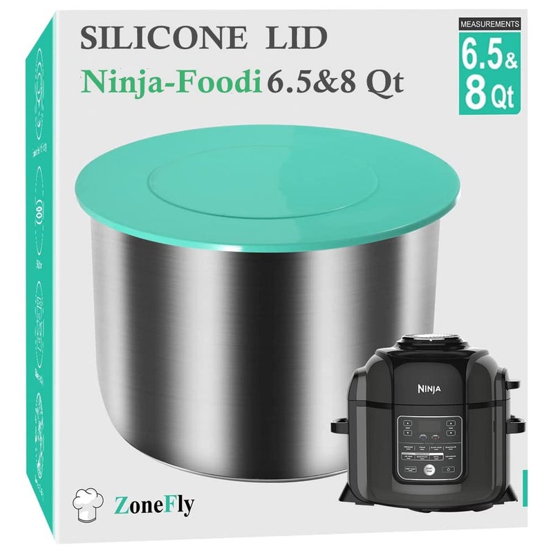 ZoneFly غطاء سيليكون يناسب نينجا فودي - غطاء وعاء داخلي سعة 8 كوارت و 6.5 كوارت لنينجا فودي FD401/FD302/OS401/OS301/OP401/OP302 أفضل غطاء ختم لنينجا فودي لقطع غيار وعاء الطهي بالضغط - Image 1