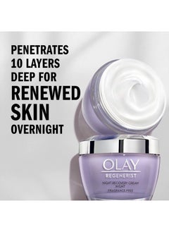 Olay Regenerist Night Recovery Cream Face Moisturizer, Fragrance Free, 1.7 oz  - Image 2