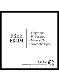 Olay Regenerist Night Recovery Cream Face Moisturizer, Fragrance Free, 1.7 oz  - Image 4