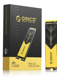 Orico ORICO 2TB NVMe SSD PCIe 4.0- Up to 7000MB/s, M.2 SSD 2280 PCIe 4.0X4 Internal Solid State Drive SSD, Fast Heat Dissipation, Compatible with macOS Windows for Gamers and Creators-O7000 (2TB)  - Image 1