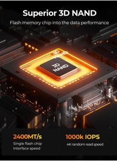 Orico ORICO 2TB NVMe SSD PCIe 4.0- Up to 7000MB/s, M.2 SSD 2280 PCIe 4.0X4 Internal Solid State Drive SSD, Fast Heat Dissipation, Compatible with macOS Windows for Gamers and Creators-O7000 (2TB)  - Image 5