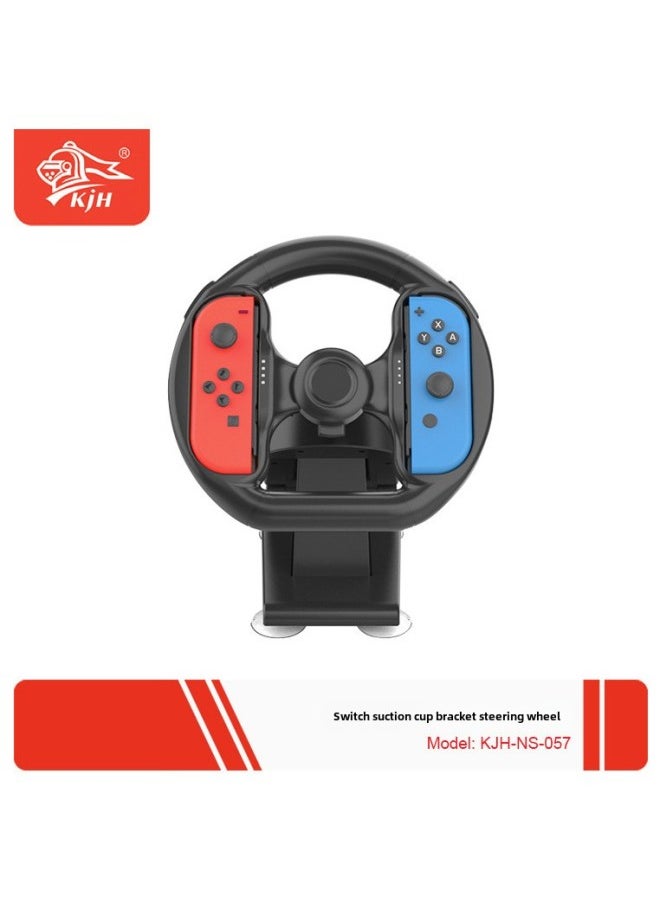 Generic Switch Racing Steering Wheel JoyCon Small Handle Steering Wheel Seat NS Gamepad Steering Wheel Bracket-Product Color:Black  - Image 2