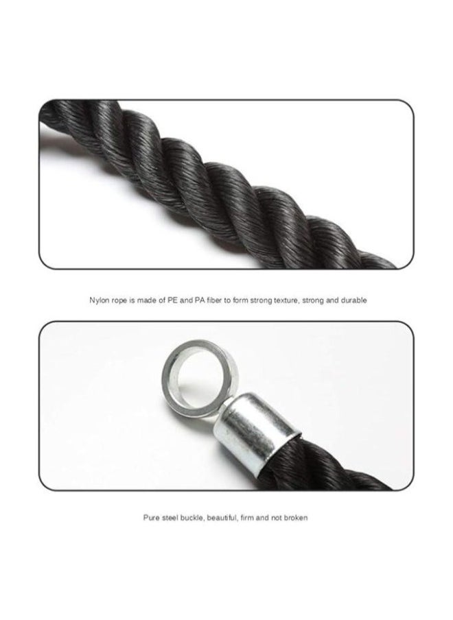 Heavy Duty Tricep Pull Down Single Rope with Snap Hook, Fitness Attachment Cable Machine Pulldown Rope for Home Gym