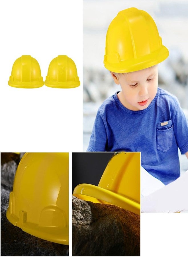 هيموتون خوذة صلبة للبناء من قطعتين، خوذة حفلات بلاستيكية ناعمة صفراء للأطفال، قبعة مهندس للأطفال، قبعات تزيين البناء، قبعات هدايا مميزة - Image 2