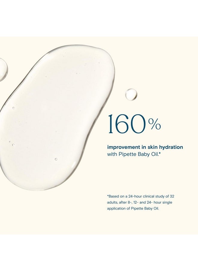pipette Pipette Baby Oil - Nurture, Moisturize Baby Skin, Vitamin E, Sensitive, Dry Skin, Fragrance Free with Renewable Plant-Derived Squalane, 4.5 fl oz  - Image 4