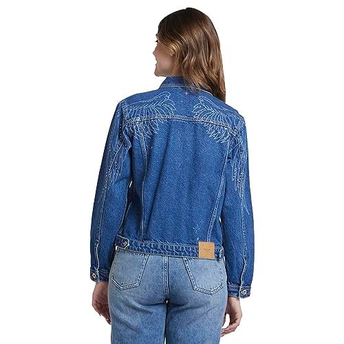 Spykar Women Mid Blue Regular Fit Classic Collar Denim Jacket - Image 5